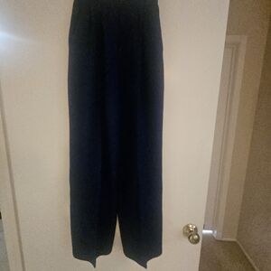 Elegant Navy Wide-Leg Pants